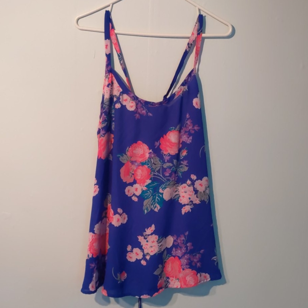 Torrid purple floral shirt